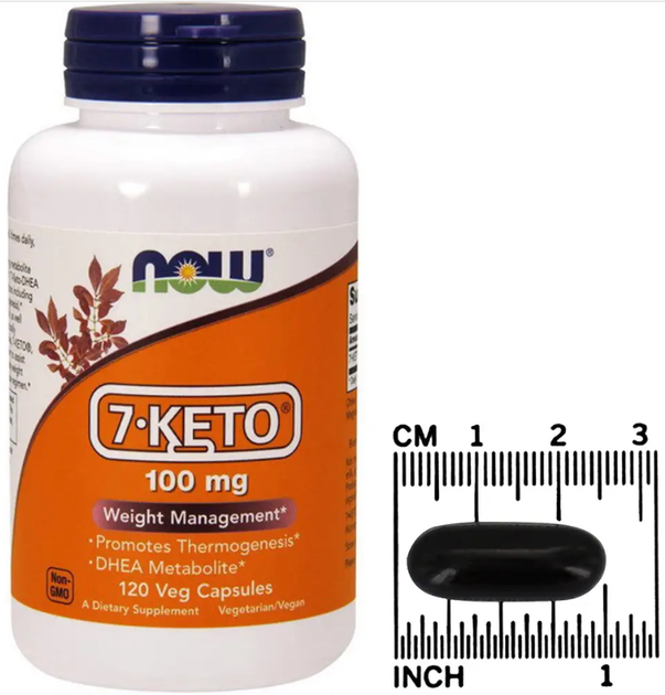 7-кето NOW 7-KETO 100 mg 120 капс - зображення 3