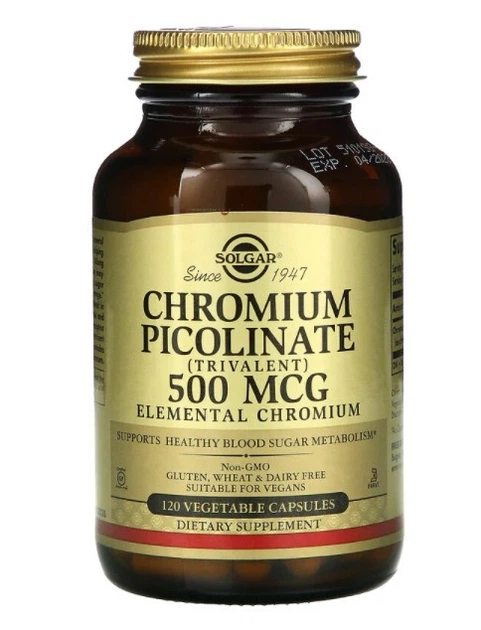 Хром піколінат Солгар Solgar Chromium Picolinate 500 mcg 120 капсул - зображення 2