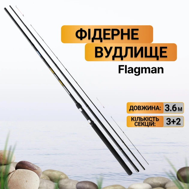 Набір Вудилище фідерне Flagman Magnum Carp Feeder 3.6м 130г MCF360130 + Котушка Flagman Magnum Carp Feeder 6000 - зображення 2