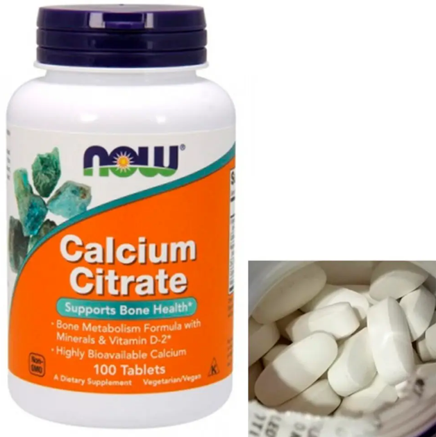Кальций цитрат NOW Calcium Citrate 100 таблеток - изображение 2