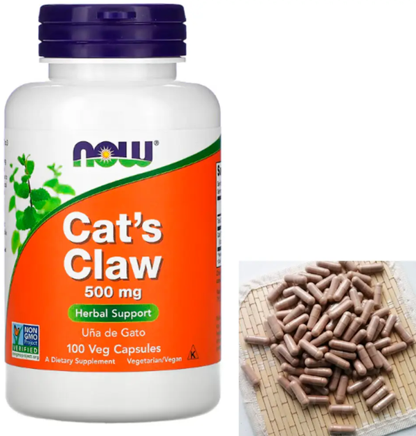 Котячий кіготь NOW Cats Claw 500 mg 100 капс - Фото 2 Котячий кіготь NOW Cats Claw 500 mg 100 капс - зображення 2
