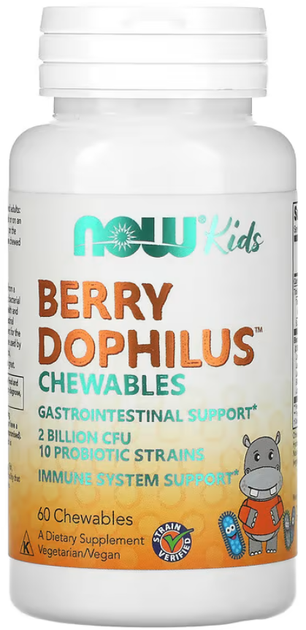 Пробиотики для детей NOW Berry Dophilus 60 жев. таб - изображение 2