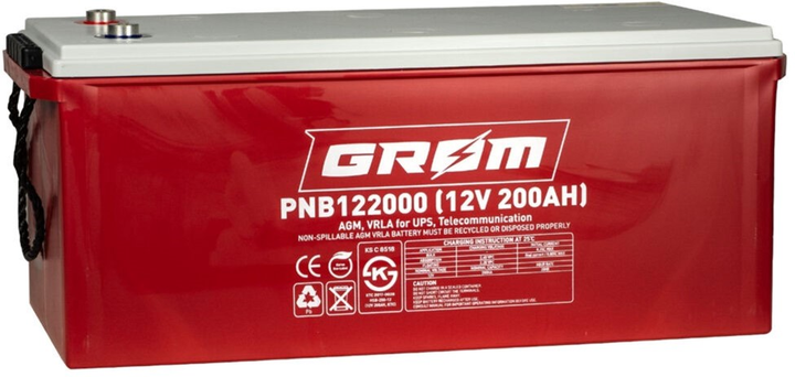 Photos - Car Battery GROM Тяговий акумулятор  AGM 200Ah 12V  (СТ-00163982)