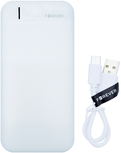 Портативна батарея Forever Power bank TB-100M 10000mAh White - Фото 2 Портативна батарея Forever Power bank TB-100M 10000mAh White - зображення 2