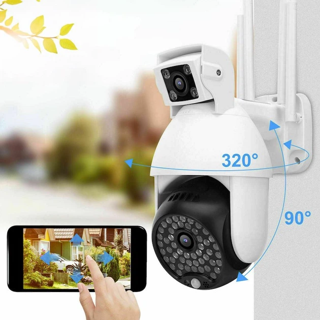 Камера уличная Dual Camera P12 WI-FI IP WI-FI V380PRO - изображение 4