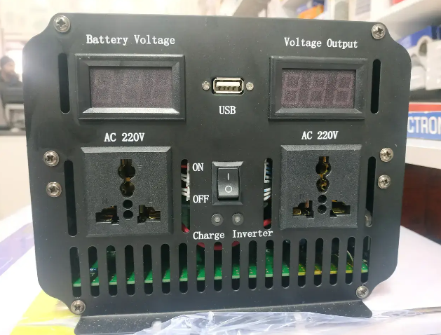 Інвертор Wimpex WX-7200W, автомобільний перетворювач 12V-220V, 2 розетки, 20А зарядка акумулятора - зображення 5