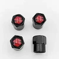 Защитные колпачки на ниппеля для SUZUKI красный логотип черный - изображение 2