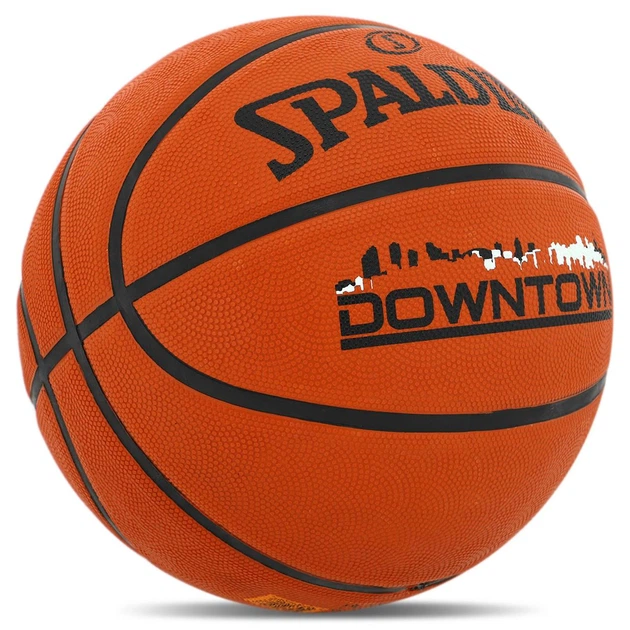 Мяч баскетбольный резиновый Spalding Downtown Game 84363 размер 7 Orange-Black - изображение 3