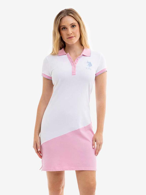 Акція на Сукня-футболка коротка літня жіноча U.S. Polo Assn 12568790-ZH00A L Біла від Rozetka