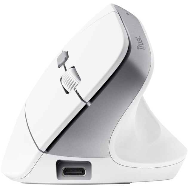 Компьютерная мышь вертикальная Trust Bayo II Ergonomic Wireless Mouse беспроводная Белый (25398) - изображение 2