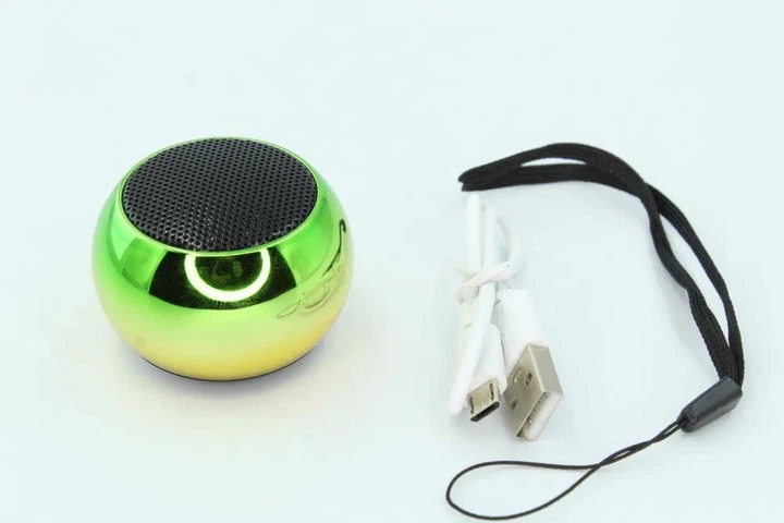 Bluetooth колонка TWS мини зеленая градиент - изображение 3
