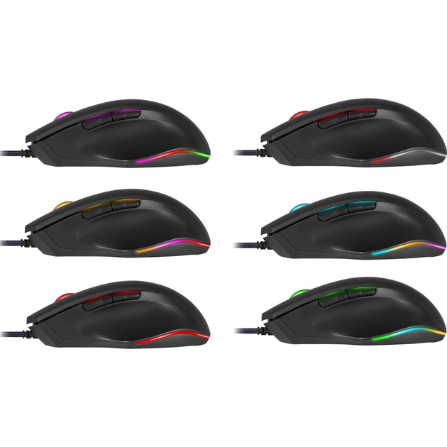 Проводная игровая мышка Defender Wolverine GM-700L RGB 7 кн 12800 dpi Black (52700) - Фото 9 Проводная игровая мышка Defender Wolverine GM-700L RGB 7 кн 12800 dpi Black (52700) - изображение 9