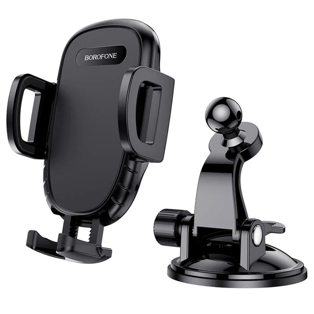 Автотримач Borofone BH37 Route push type suction cup car holder Black - Фото 4 Автотримач Borofone BH37 Route push type suction cup car holder Black - зображення 4