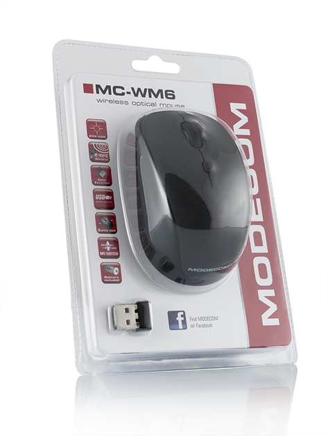 Беспроводная мышка Modecom MC-WM6 3кн 1600dpi Black (M-MC-0WM6-100) - изображение 5