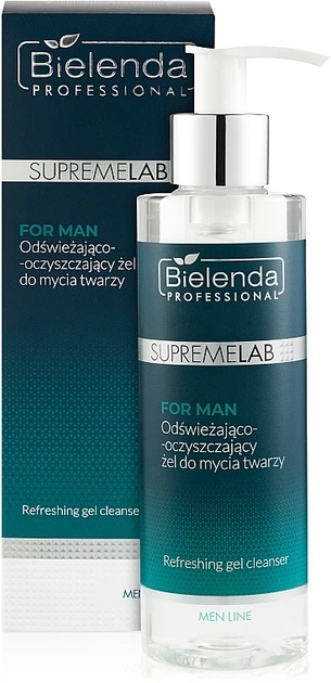 Освежающий гель для умывания для мужчин - Bielenda Professional SupremeLab For Men Refreshing Gel Cleanser 200ml (1208332-139646) - Фото 2 Освежающий гель для умывания для мужчин - Bielenda Professional SupremeLab For Men Refreshing Gel Cleanser 200ml (1208332-139646) - изображение 2