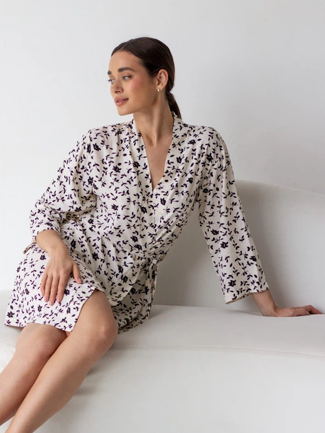 Халат женский BARWA garments 0099 S Молочный (2110000991128) - изображение 10