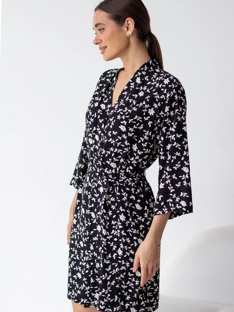 Халат женский BARWA garments 0099 M Черный (2110000992019) - изображение 6
