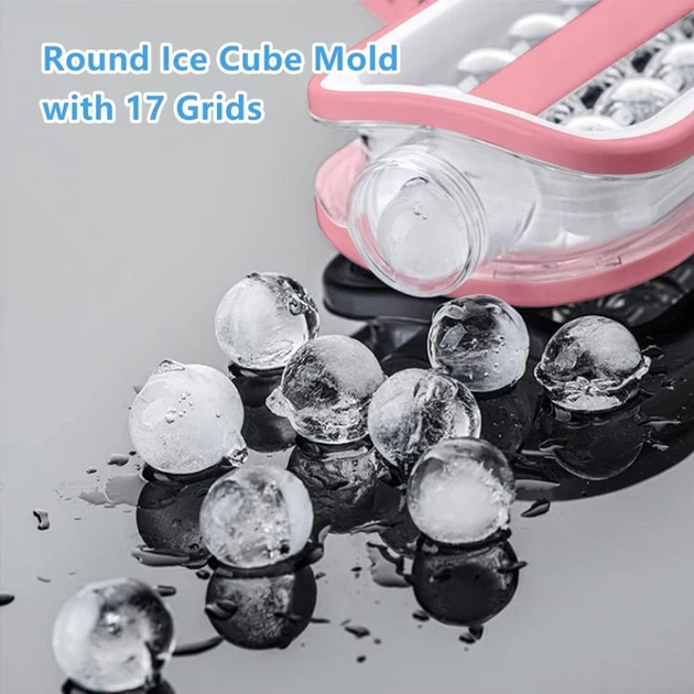 Силиконовая форма для льда на 17 шариков ICE CUBE TRAY Переносная бутылка для льда Розовая - Фото 4 Силиконовая форма для льда на 17 шариков ICE CUBE TRAY Переносная бутылка для льда Розовая - изображение 4
