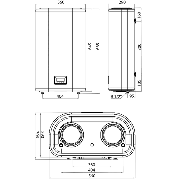 Водонагрівач LEOV LV Flat ER 50l плоский (50L Flat ER) - зображення 7