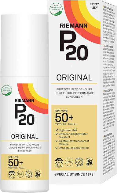 Сонцезахисний спрей Riemann P20 Original SPF 50+ 100 мл (5701943102855) - зображення 1