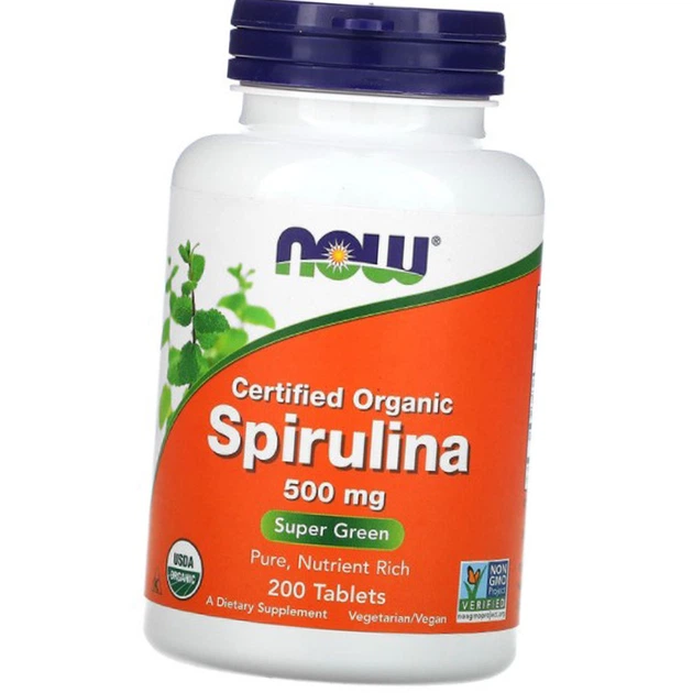 Спіруліна NOW Natural Spirulina 500 мг 120 капс - зображення 5