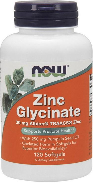 Цинк глицинат NOW Foods Zinc Glycinate 120 гел капс – фото, отзывы ...