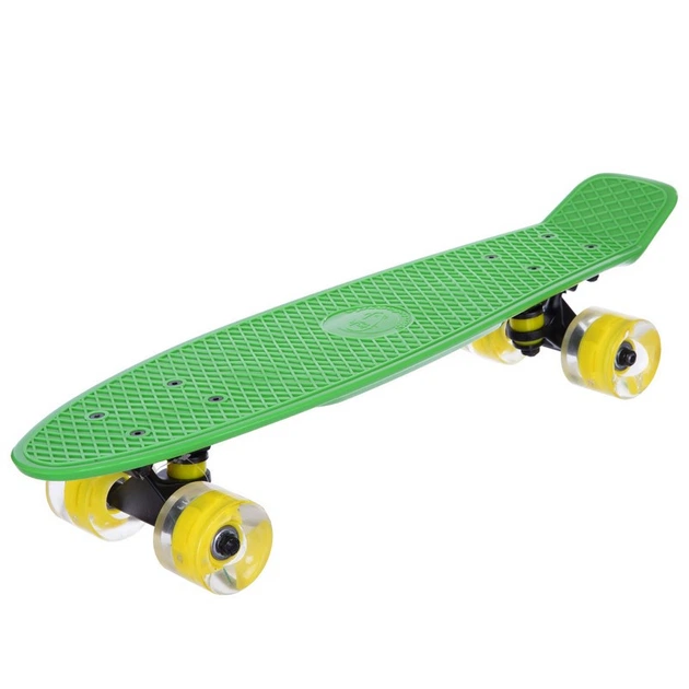 Скейт пенни борд Penny My Go Fish Skateboards 405-8 со светящимися колесами Green-Yellow - Фото 2 Скейт пенни борд Penny My Go Fish Skateboards 405-8 со светящимися колесами Green-Yellow - изображение 2