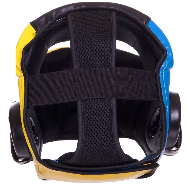 Шлем боксерский с полной защитой Zelart Heroe 2886 размер M Yellow-Blue-Black - изображение 5