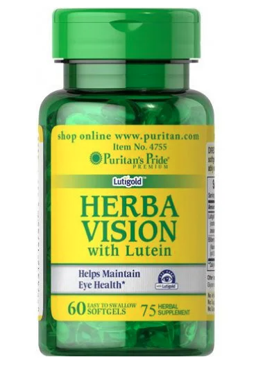 Лютеїн і чорниця для зору Puritan's Pride Herba Vision with Lutein 60 капс - зображення 8