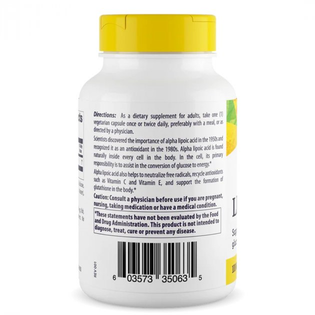 Альфа-липоевая кислота, Healthy Origins, 100 мг, 120, (HOG-35063) - изображение 3
