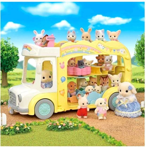 Ігровий набір Epoch Sylvanian Families Rainbow Fun Nursery Bus (5054131057445) - зображення 2