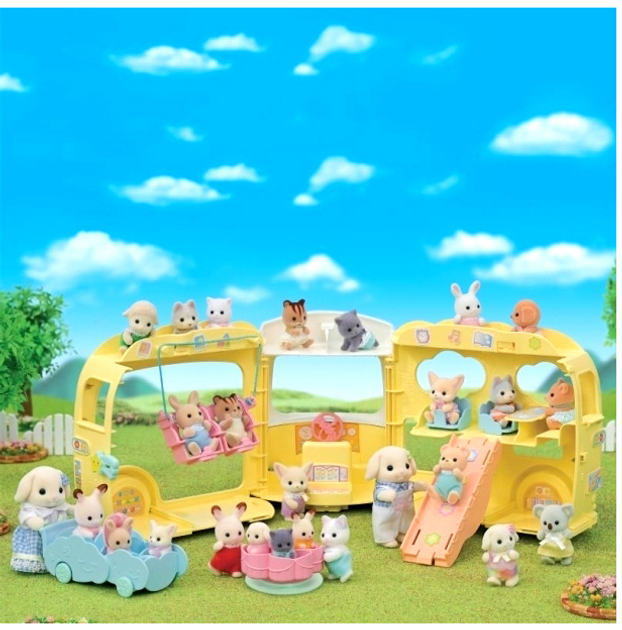 Ігровий набір Epoch Sylvanian Families Rainbow Fun Nursery Bus 5744 (5054131057445) - зображення 3