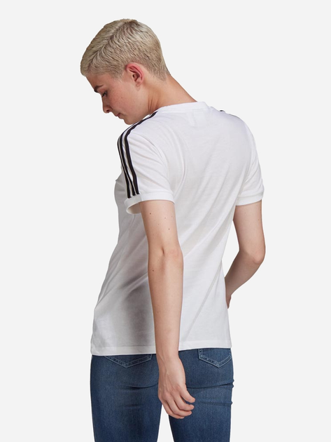 Футболка бавовняна жіноча adidas 3-Stripes Tee W GN2913 36 Біла (4064044765383) - зображення 2