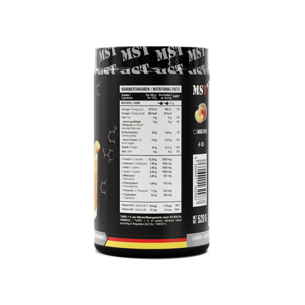 MST Nutrition, Комплекс BCAA & EAA Zero, персиковый чай со льдом, 520 г (MST-00388) - изображение 2