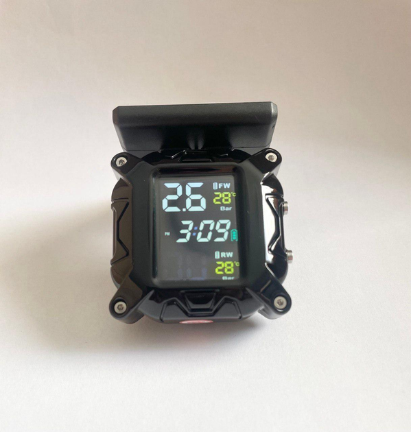 Система контролю тиску в шинах TPMS для мотоциклу на 2 датчики з сонячною батареєю Датчик тиску шин Witson M155 - зображення 6