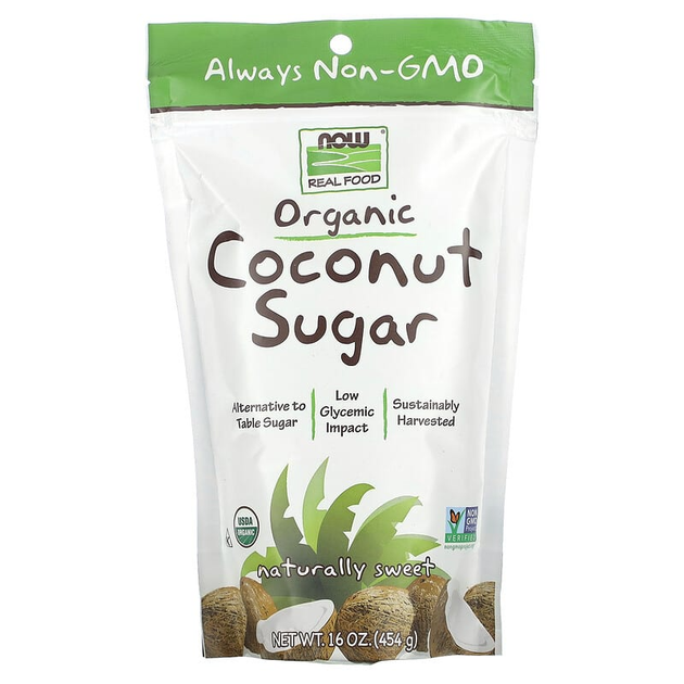Кокосовый сахар, Coconut Sugar, Now Foods, 454 г, (NOW-06915) - Фото 1 Кокосовый сахар, Coconut Sugar, Now Foods, 454 г, (NOW-06915) - изображение 1