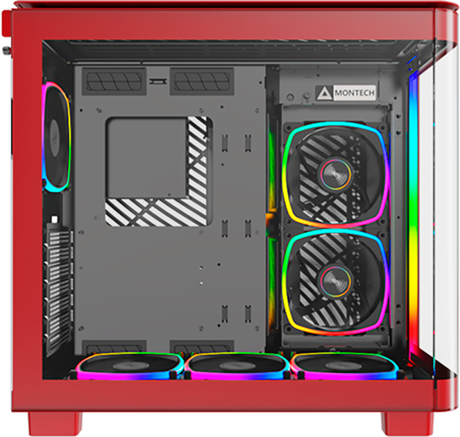 Obudowa Montech King 95 Pro ARGB Red (GEMT-034) - obraz 4