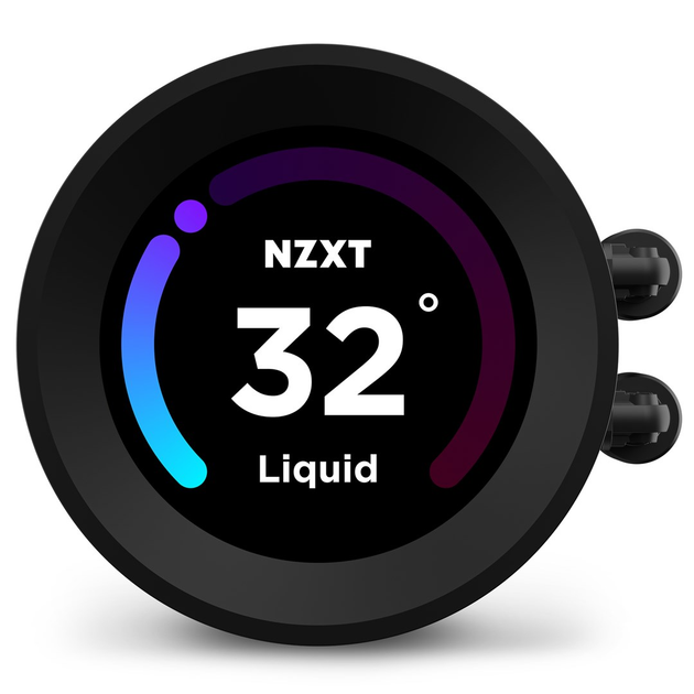 System chłodzenia cieczą NZXT Kraken Elite RGB 240 mm AIO liquid cooler w/Display, RGB Fans Black (RL-KR24E-B1) - obraz 3
