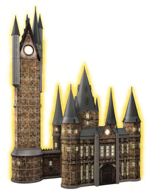 3D Puzzle Ravensburger Harry Potter Hogwarts Schloss Astronomieturm Night Edition 38.7 x 21.5 x 52.5 cm 626 elementów (4005556115518) - obraz 2