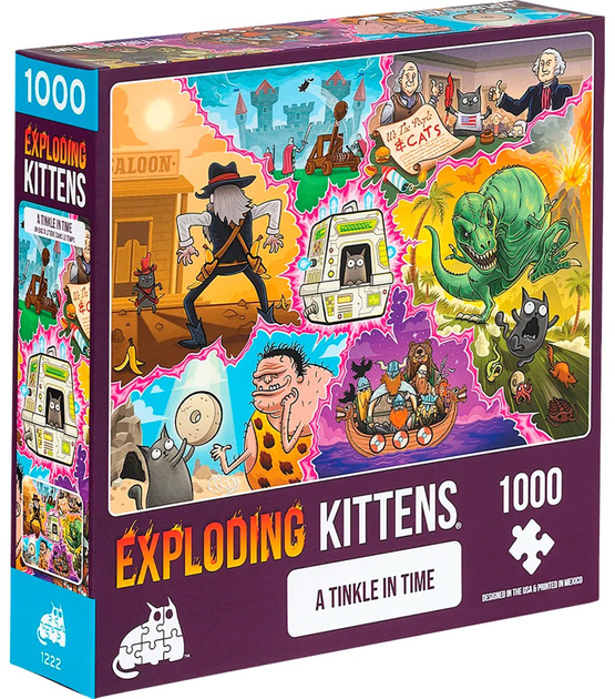 Puzzle Asmodee Exploding Kittens A Tinkle in Time 48 x 68 cm 1000 elementów (0810083042961) - obraz 1
