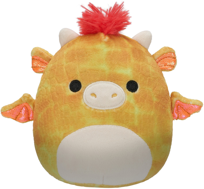 Maskotka Squishmallows Little Plush Dieric Yellow Textured Dragon W/Red Hair 13 cm (0196566418028) - obraz 1