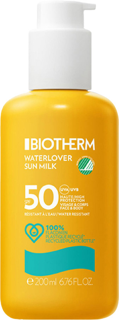 Сонцезахисне молочко Biotherm Waterlover Sun SPF 50 200 мл (3614271701510) - зображення 1