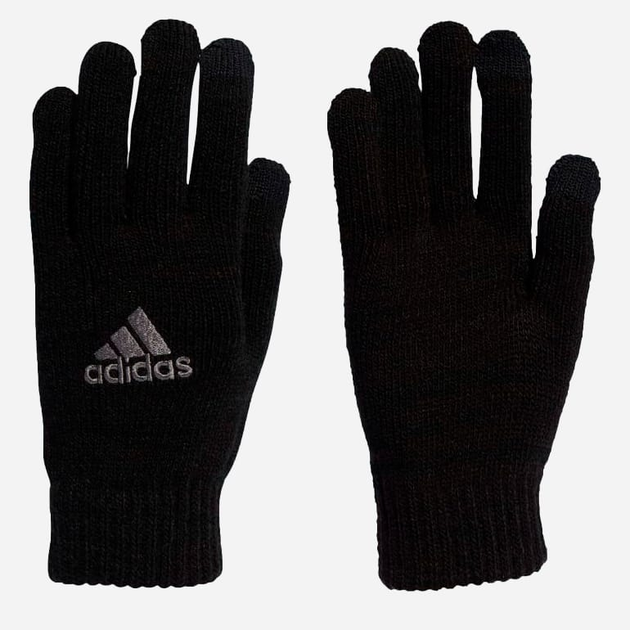 Рукавички в'язані із сенсорними пальцями Adidas Ess Gloves IB2657 XS Чорні (4066763978693) - зображення 1