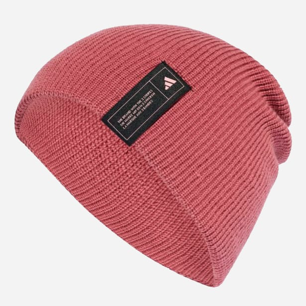 Акція на Шапка Adidas Ess Beanie IY5259 56 см Малинова від Rozetka