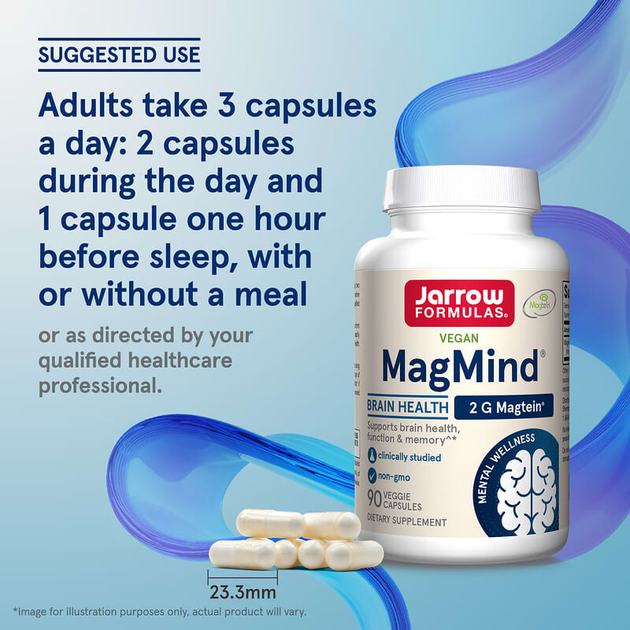 Jarrow Formulas, MagMind, L-треонат магния, 90 вегетарианских капсул (JRW-29062) - изображение 3