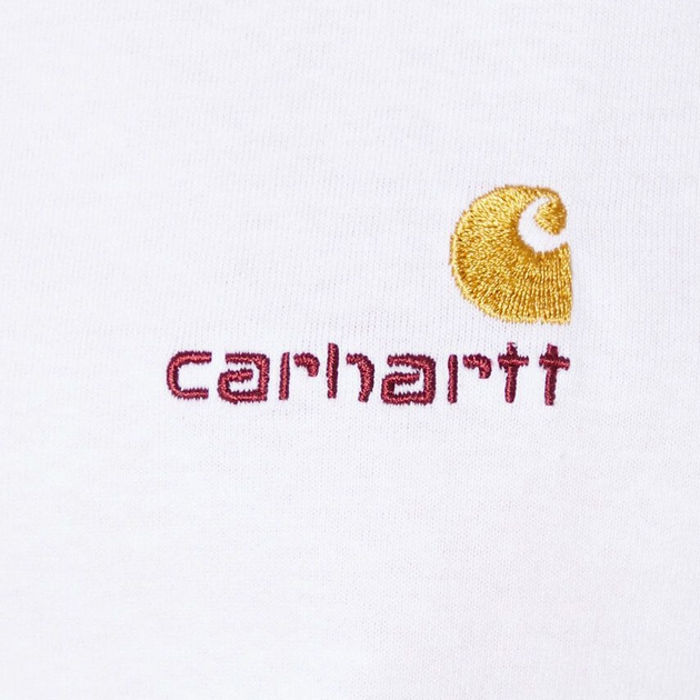 Футболка бавовняна довга жіноча Carhartt WIP American Script T-shirt W I032218-02XX S Біла (4064958736264) - зображення 5