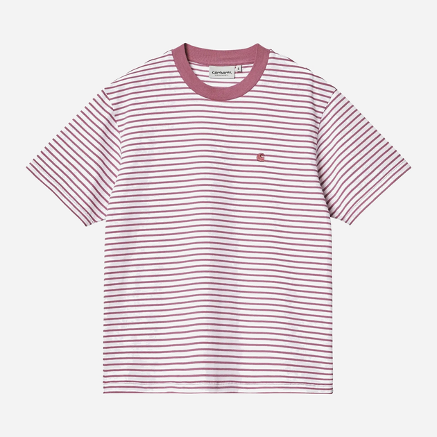 T-shirt długi damski Carhartt Coleeen W I031627-1ZAXX S Biała z różowym (4064958736233) - obraz 4