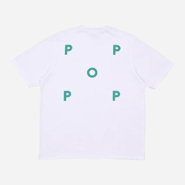 T-shirt bawełniany męski Pop Trading Company Logo POPSS24-02-007 S Biały (8720261868950) - obraz 2