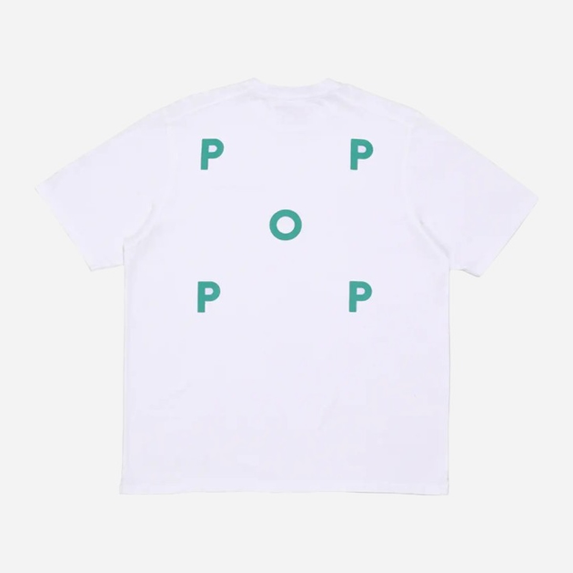 Футболка бавовняна чоловіча Pop Trading Company Logo POPSS24-02-007 S Біла (8720261868950) - зображення 2