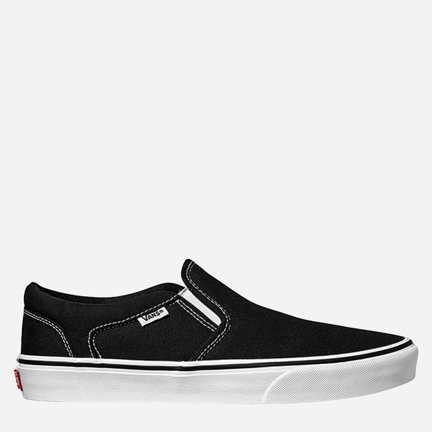 Buty slip-on męskie Vans MN Asher 45 (11.5US) Czarny/Biały (192364837405) - obraz 1